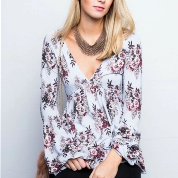 Free People Tops - Free People Speak Easy Bell Sleeve Tunic Top small